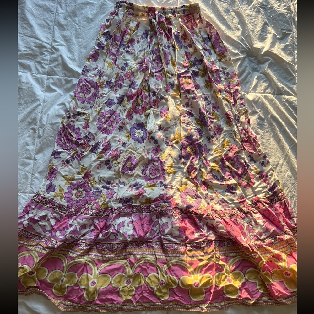 Hibiscus Flower Maxi Skirt